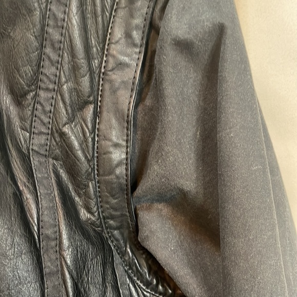 Mens Genuine Leather (Shell) Leather Jacket.  EUC. - Picture 5 of 16